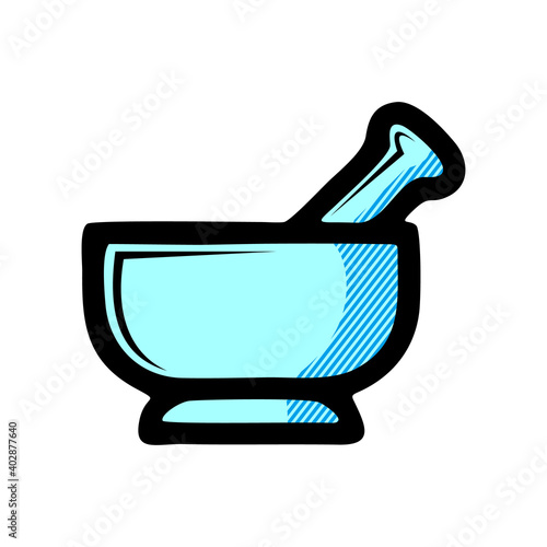 mortar icon isolated on white background from laboratory collection