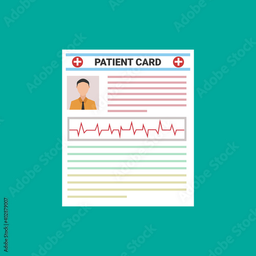 Patient card concept. Vector illustration.