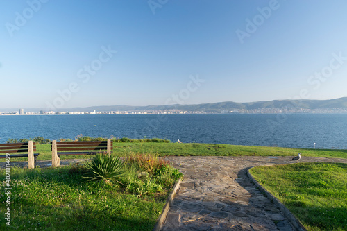 Early in the Morning on the beach in Nessebar resort in Bulgaria