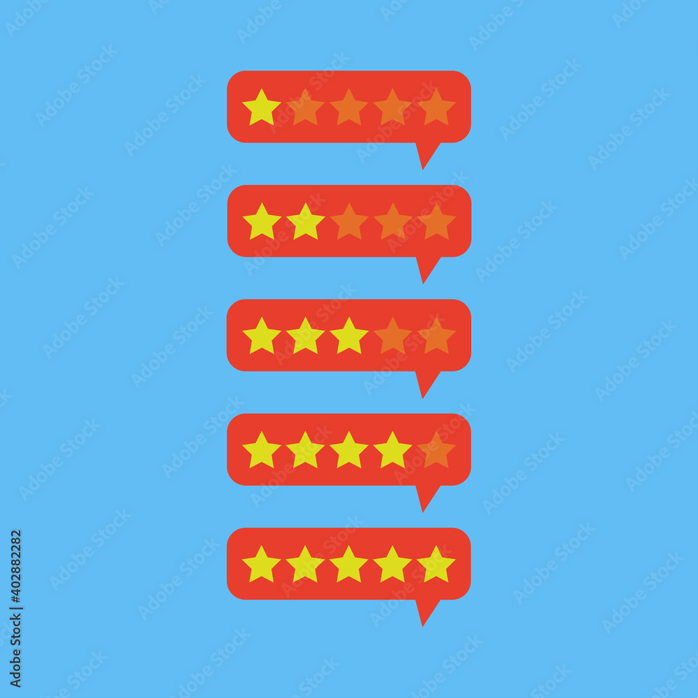 Rating in the form of stars. Vector illustration. Rating in the form of stars. Vector illustration.