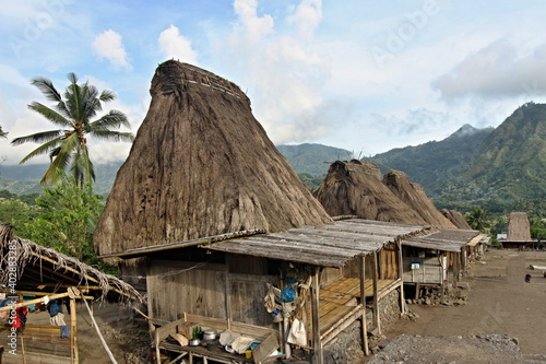 Gurusina traditional village of Ngada people. Located near Bajawa City. Flores Island. Indonesia. Asia. photo