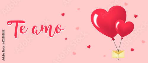 te amo en español fondo día de los enamorados san valentín. Espacio para texto