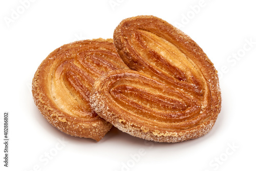 Wallpaper Mural Sugared puff pastry cookies, isolated on white background Torontodigital.ca