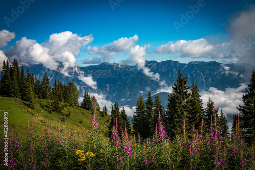 scenic view from planai, schladming, austria, alps, mountains