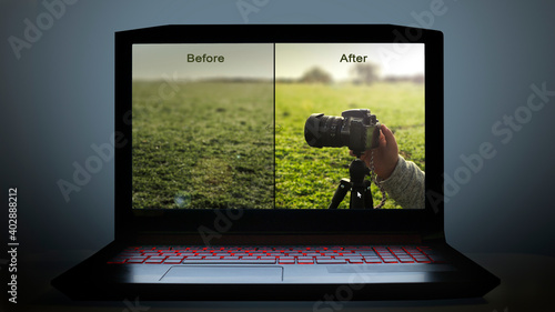 Tableau sur toile visual about editing photos on computer