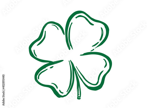 St. Patrick's Day. Clover leaf Retro Style Emblems.