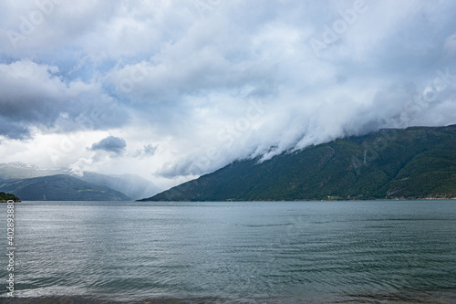 Ferry crossing over a fjord in Norway