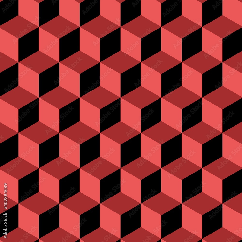 seamless pattern of red cubes seamless pattern of red cubes