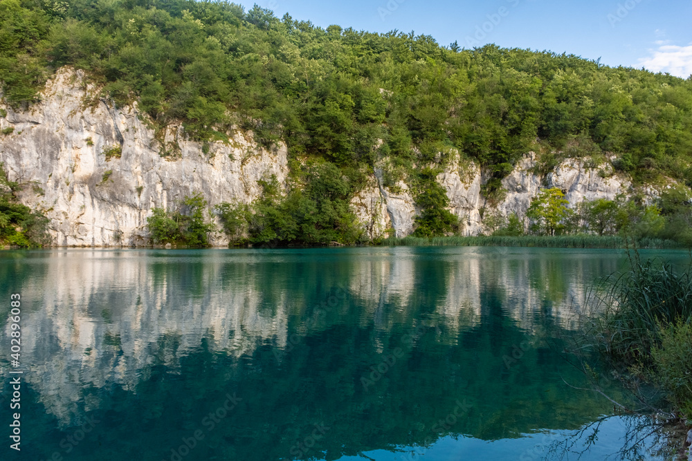 Reflection in the Kozjak Lake, Plitvice, Croatia