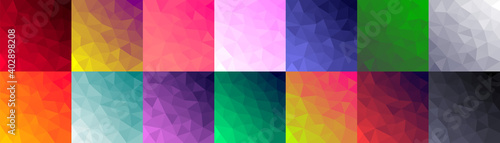 Vector backgrounds in low poly style