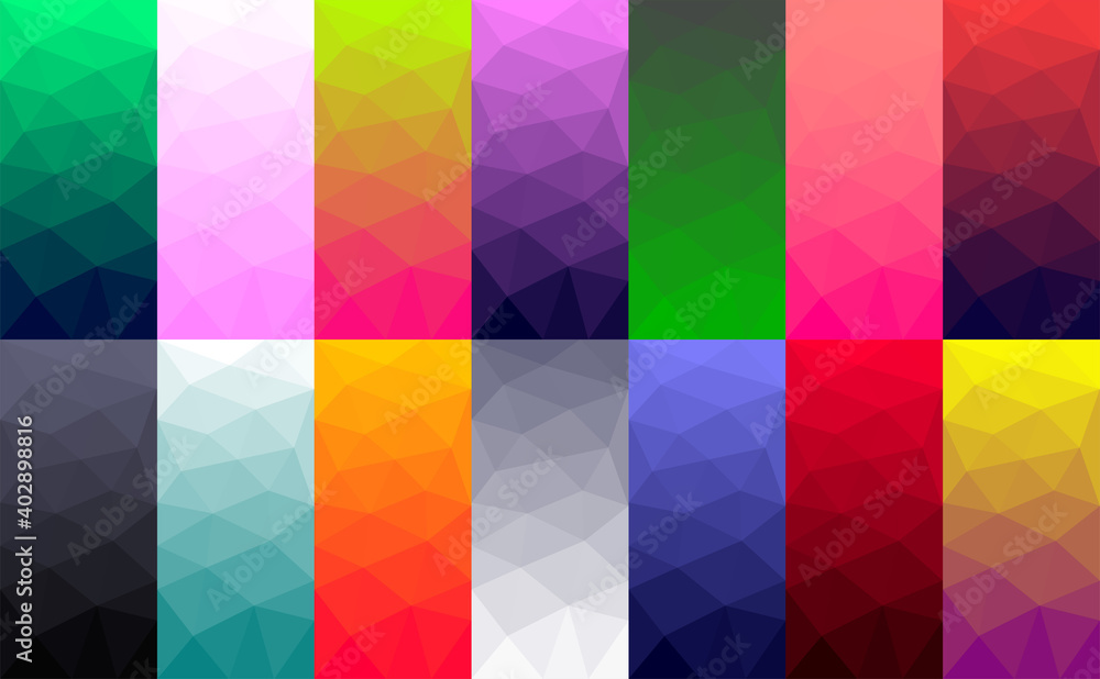 Obraz premium Vector backgrounds in low poly style