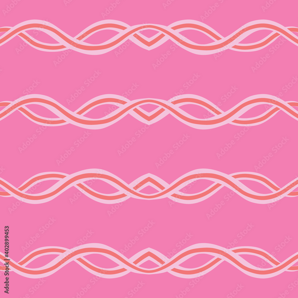 Vector seamless texture background pattern. Hand drawn, pink, red colors.