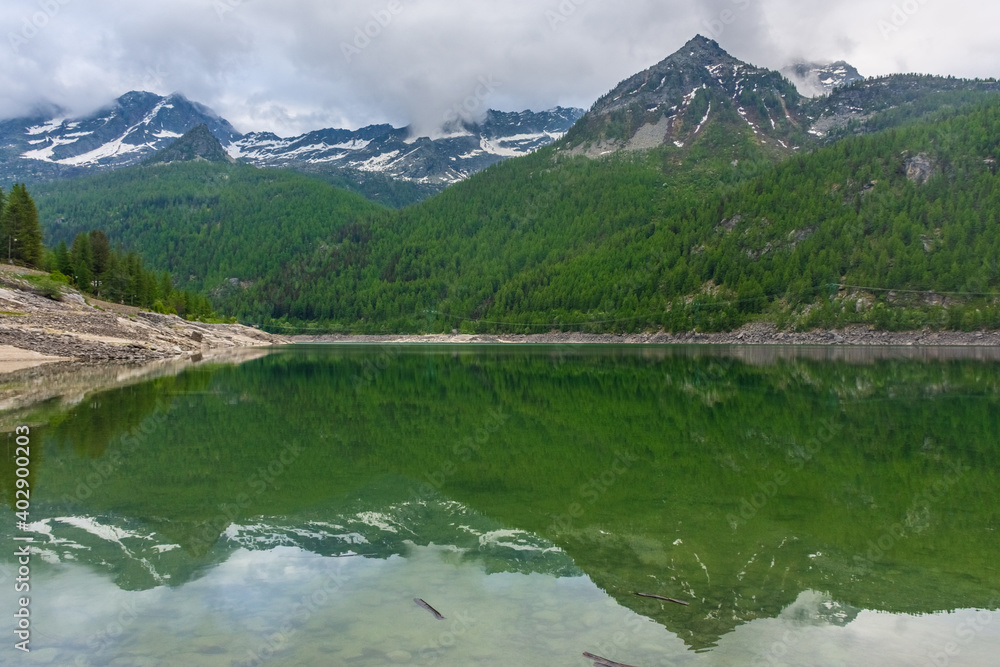 Lake of Ceresole, Gran Paradiso National Park in Piedmont, Italy