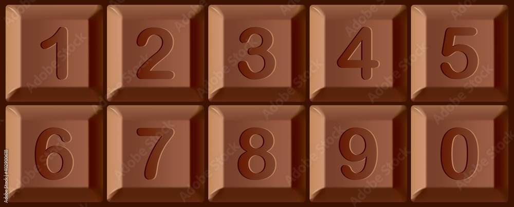 Vector set of chocolate letters Vector set of chocolate letters