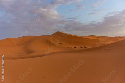 Dawn in the dunes of the Erg Chebbi, Sahara Desert, Morocco © Stefano Zaccaria