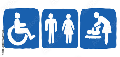 Toilet signs. Vector drawing icon