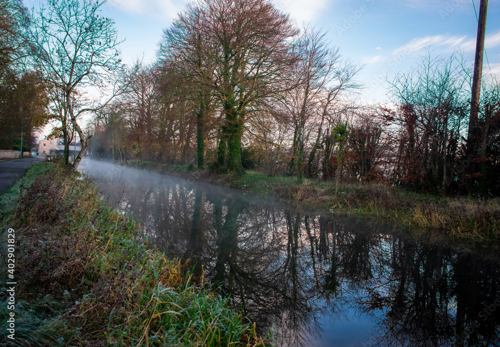 Foggy Sunrise at Irish Canal