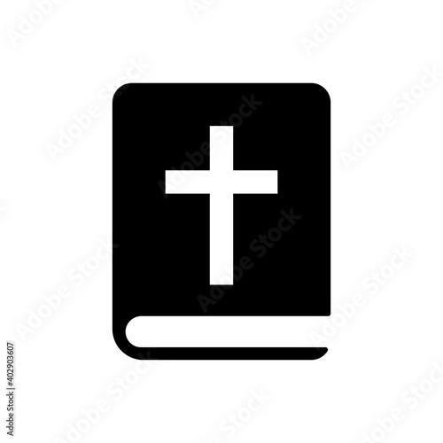 Bible outline icon isolated. Symbol, logo illustration for mobile concept, web design and games.
