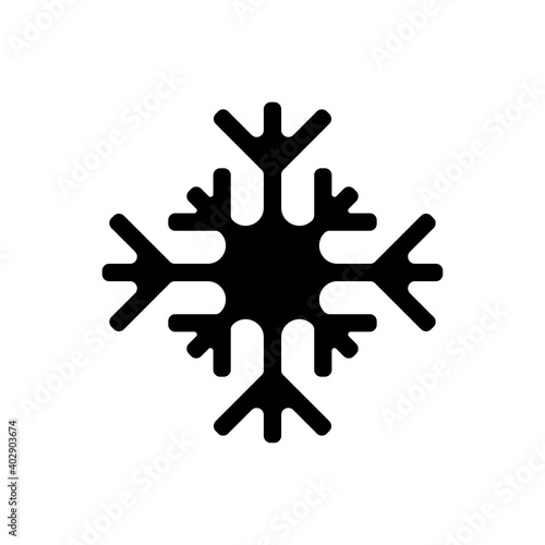 Snowflake outline icon. Symbol, logo illustration for mobile concept and web design.