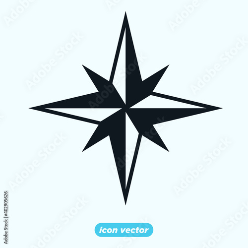 Compass icon template color editable. Compass symbol vector illustration for graphic and web design.