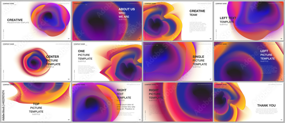 Presentation design vector templates, multipurpose template for ...