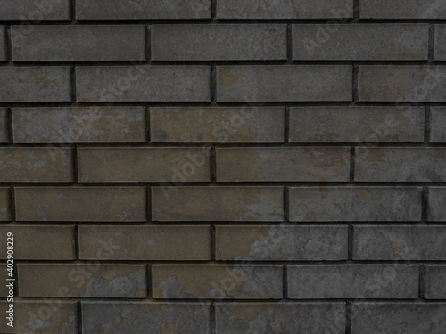 Solid piece of brick wall. brickwork for background or texture  Abstract color image on brickwork