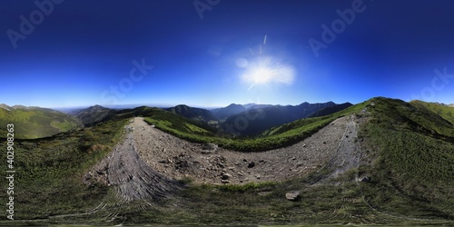 Fototapeta Naklejka Na Ścianę i Meble -  Tratra mountains summer HDRI Panorama