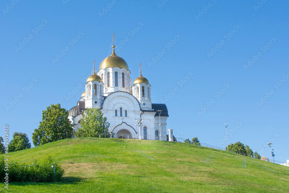 Saint George Church near with square and Monument of Glory