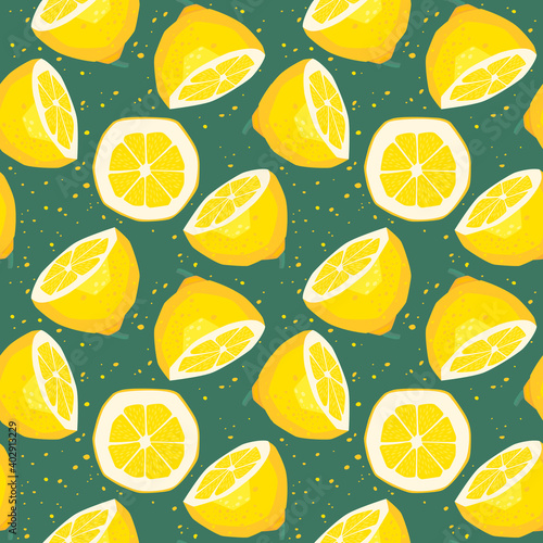 Lemon and lime lemonade seamless, endless pattern vector eps 10 illustration