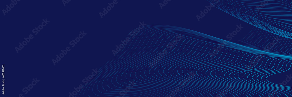 Blue wave technology line background. Trendy dark blue grey color of 2021 background. Suit for business, corporate, institution, party, festive, seminar, and talks Blue wave technology line background. Trendy dark blue grey color of 2021 background. Suit for business, corporate, institution, party, festive, seminar, and talks