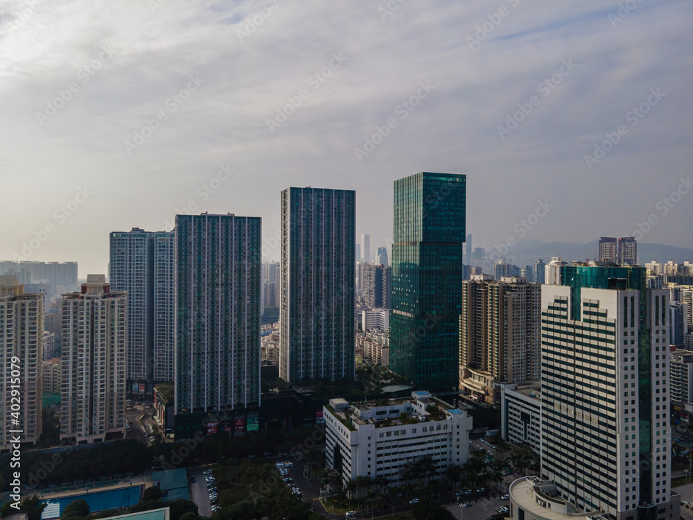 Obraz premium Aerial Photograph of Futian District, Shenzhen City
