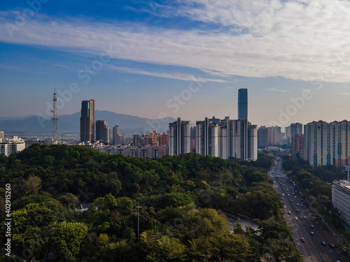 Aerial Photograph of Futian District, Shenzhen City ©  林少君