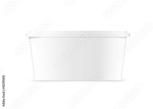 Blank package container. Vector illustration isolated on white background. Can be use for your design, advertising, promo and etc. EPS10.	
