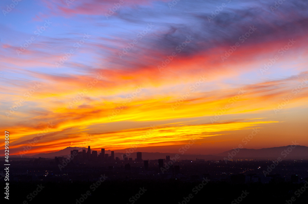 City of Los Angeles at sunrise City of Los Angeles at sunrise
