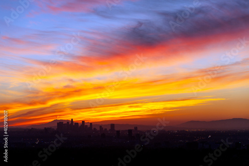 City of Los Angeles at sunrise