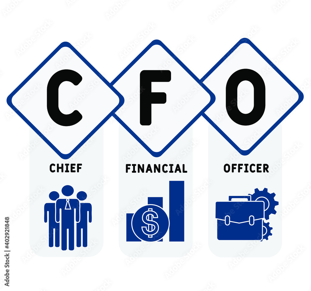 CFO - Chief Financial Officer acronym. business concept background. vector illustration concept with keywords and icons. lettering illustration with icons for web banner, flyer, landing page CFO - Chief Financial Officer acronym. business concept background. vector illustration concept with keywords and icons. lettering illustration with icons for web banner, flyer, landing page