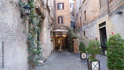 Italian old town (Trastevere in Rome)