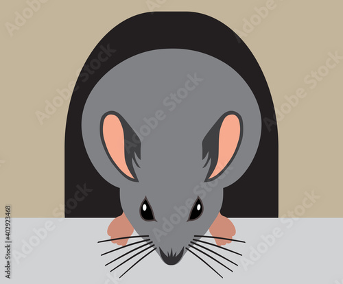 Cartoon Mouse Heading Out