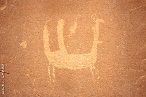 Canvas Print Petroglyphs at the Poison Spider Trailhead in Moab, Utah
