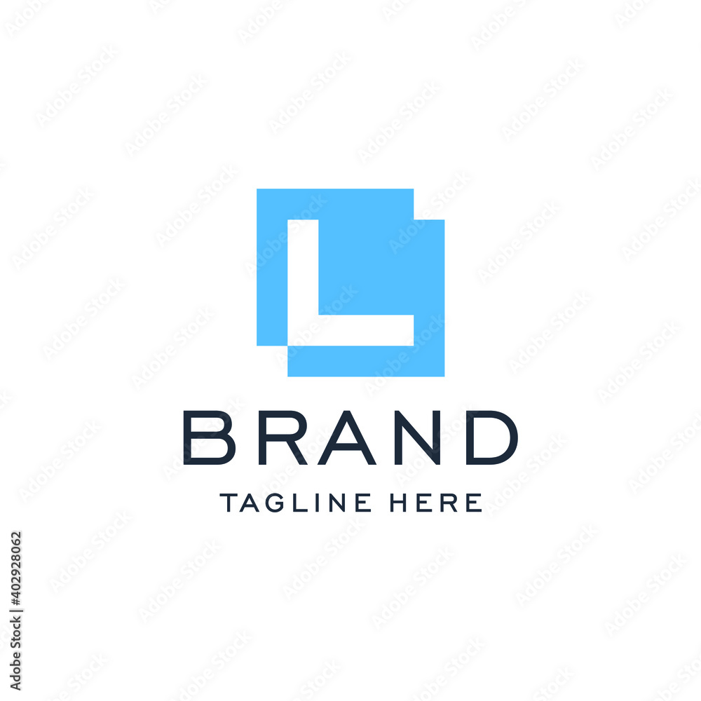 Initial Letter L Logo. Double Square with Negative Space inside. Flat Vector Logo Design Template Element. Initial Letter L Logo. Double Square with Negative Space inside. Flat Vector Logo Design Template Element.