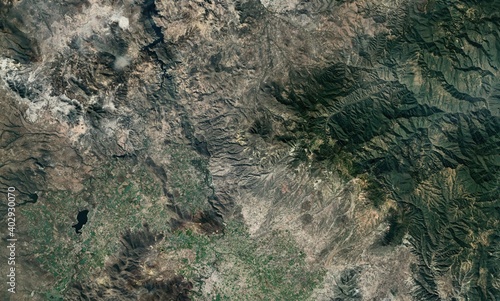 Fototapeta Naklejka Na Ścianę i Meble -  Satellite top view texture over Mexico