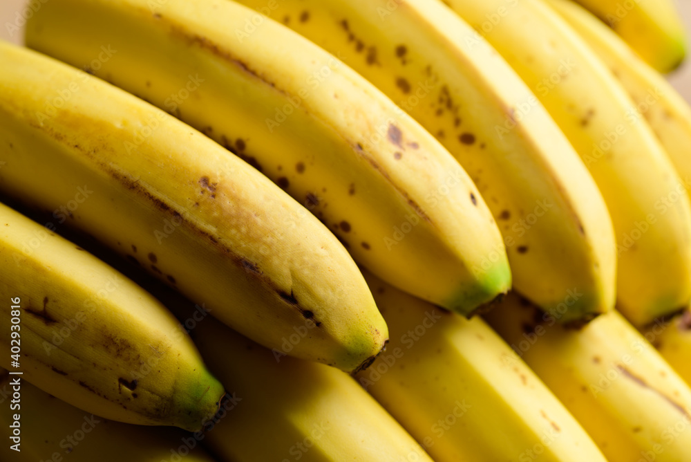 Close up of ripe banana, Tropical fruit