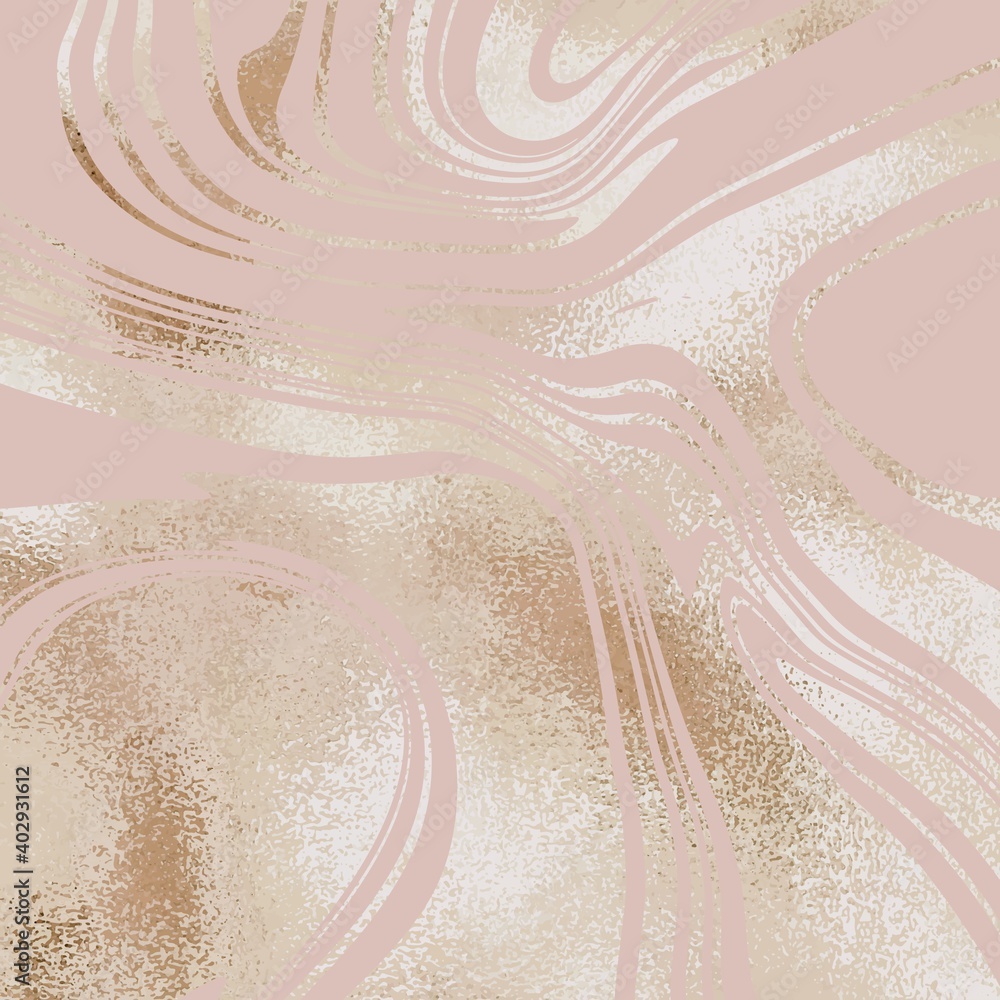 Fototapeta premium Rose gold. Marble texture with rose gold. Vector background