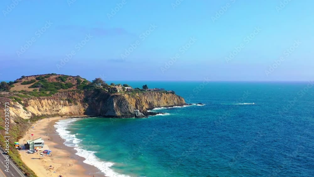 Rising drone video of Laguna Beach California Rising drone video of Laguna Beach California