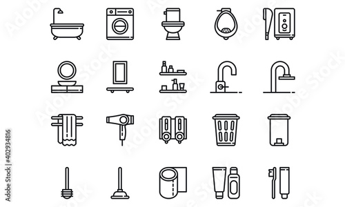 Bathroom Icon Set
