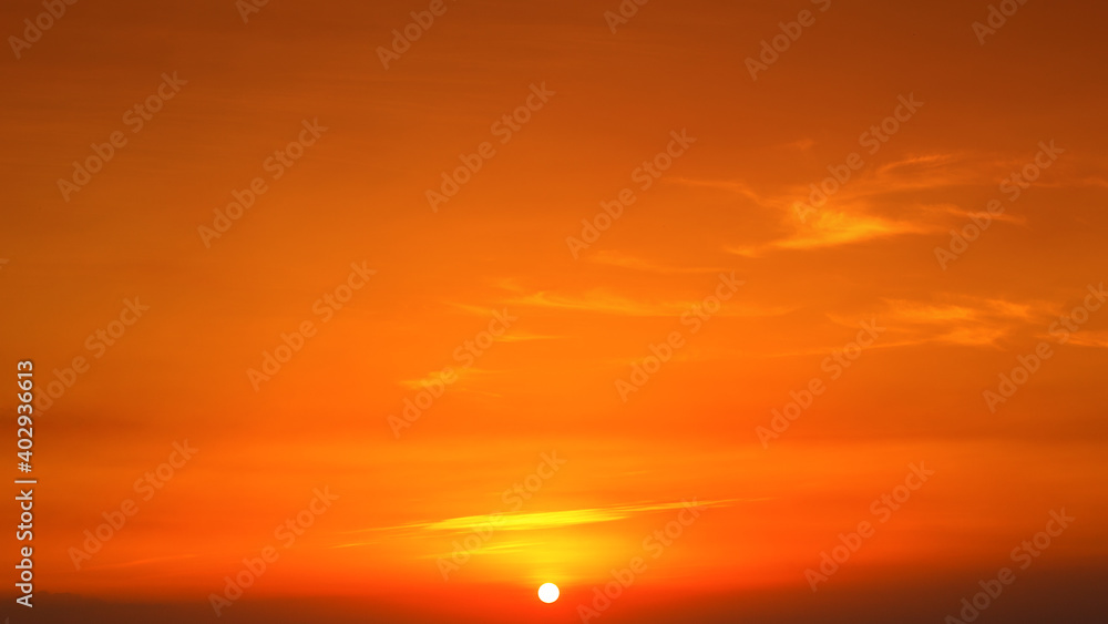 Fototapeta premium Majestic sunset sky over the mountains landscape