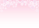 和風カラーの桜の背景イラスト素材