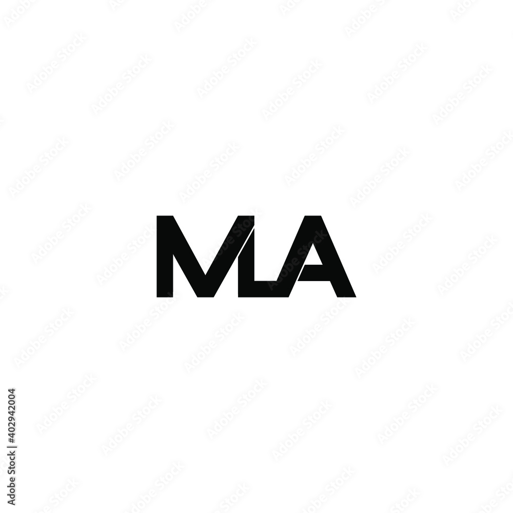 Premium Vector | Mla initial logo sign design
