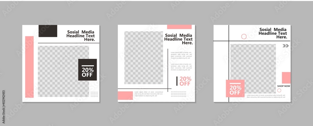 Modern Social Media banner template can be edited. Anyone can use this design easily. Promotional web banners for social media. Elegant sale and discount promo - Vector. Modern Social Media banner template can be edited. Anyone can use this design easily. Promotional web banners for social media. Elegant sale and discount promo - Vector.