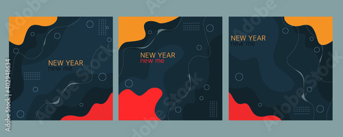 set of trendy modern design social media post template,suitable for print cover, template, decorated, brochure, flyer,poster, Banner, social media post,landing page
